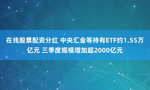 在线股票配资分红 中央汇金等持有ETF约1.55万亿元 三季度规模增加超2000亿元